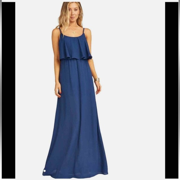 Show me Your Mumu Caitlyn Ruffle Maxi Dress SZ M cut 5310 - Picture 1 of 15